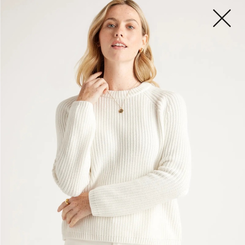 Quince Fisherman organic cotton crew sweater worn 2x!
